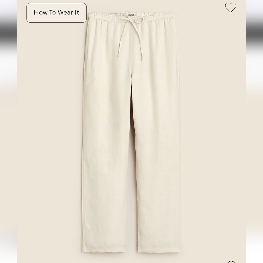 J. Crew Factory Cream Wide Leg Pants